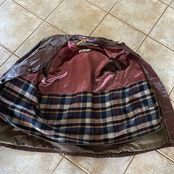 Vintage The Leather Shop Brown Leather Jacket w/ Liner Unisex size 46 Tall - Picture 10 of 12